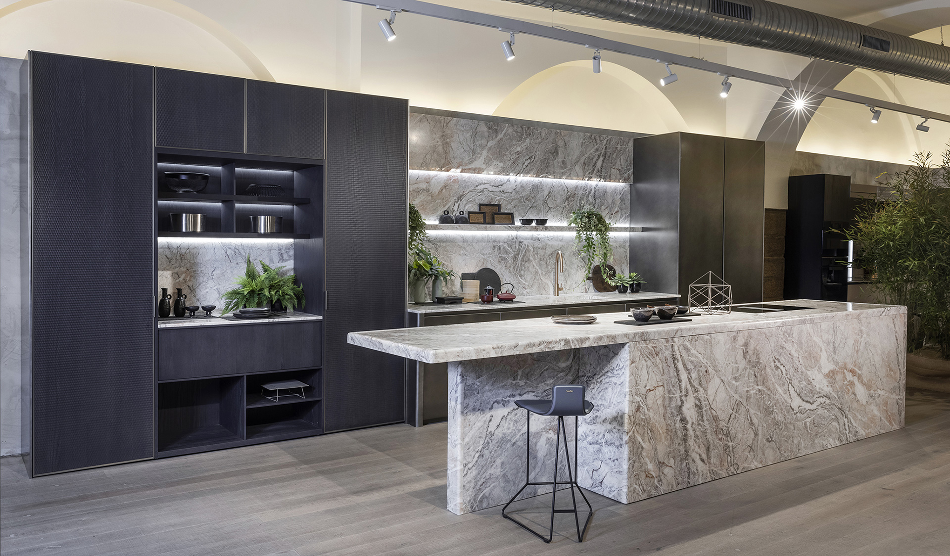 cucina con faretti led